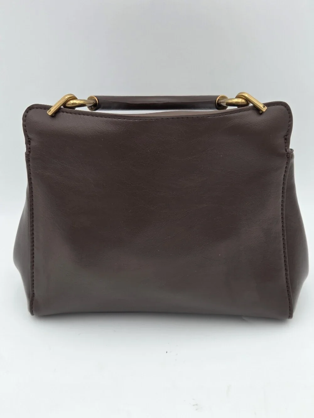 JW PEI Lucia Classic Top Handle Bag In Dark Brown